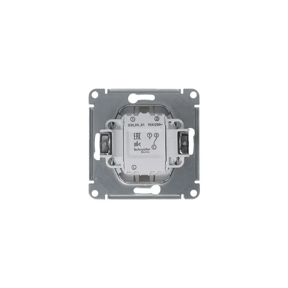 Переключатель проходной одноклавишный Systeme Electric Glossa Платина GSL001261