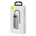 Baseus Type-C HUB Metal Gleam Series 5-in-1 Multifunctional (CAHUB-CX0G) серый