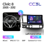Teyes CC3L 10,2"для Honda Civic 8 2005-2012