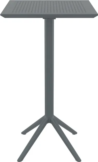 Стол пластиковый барный складной Sky Folding 60х60 серый