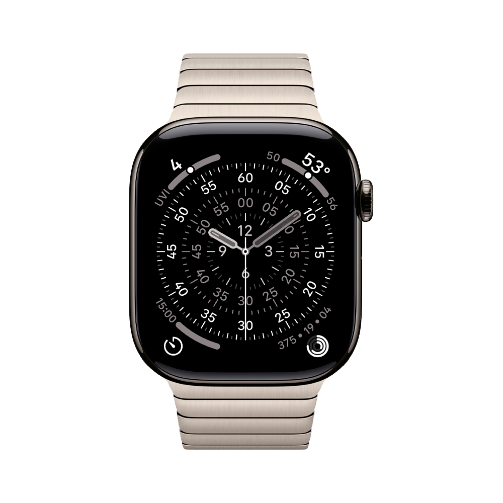 Умные часы Apple Watch Series 11 GPS + Cellular, 46mm, Slate Titanium Case with Natural Link Bracelet