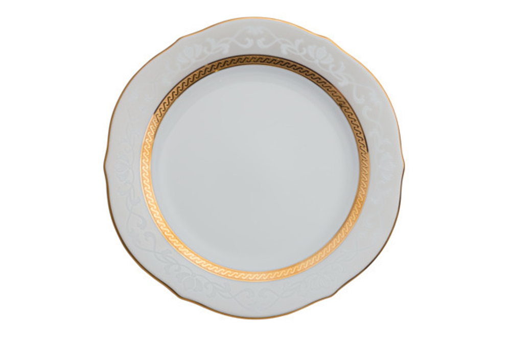 Тарелка акцентная 23см Noritake Хэмпшир с золотым кантом