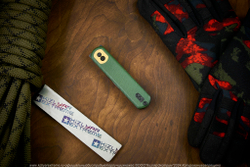 Нож Vosteed Corgi сталь 14C28N Black Stonewash рукоять Green Micarta