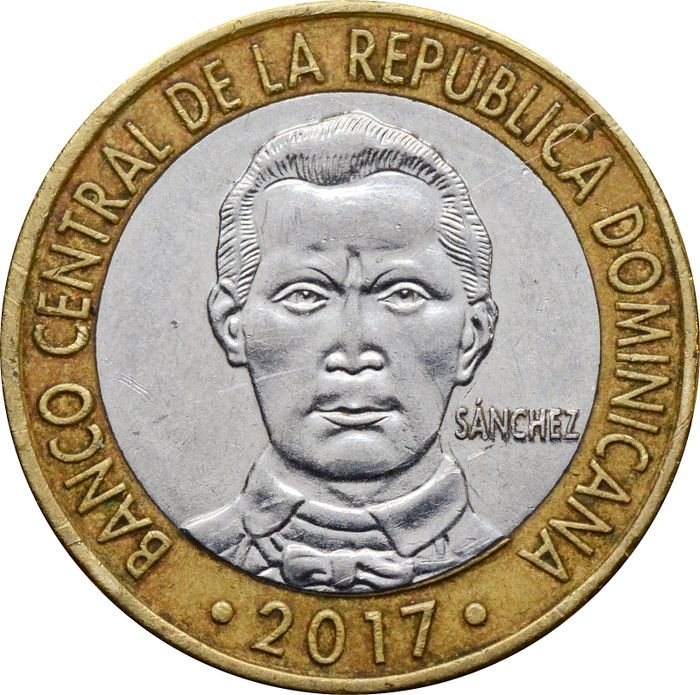 5 песо 2017 Доминикана
