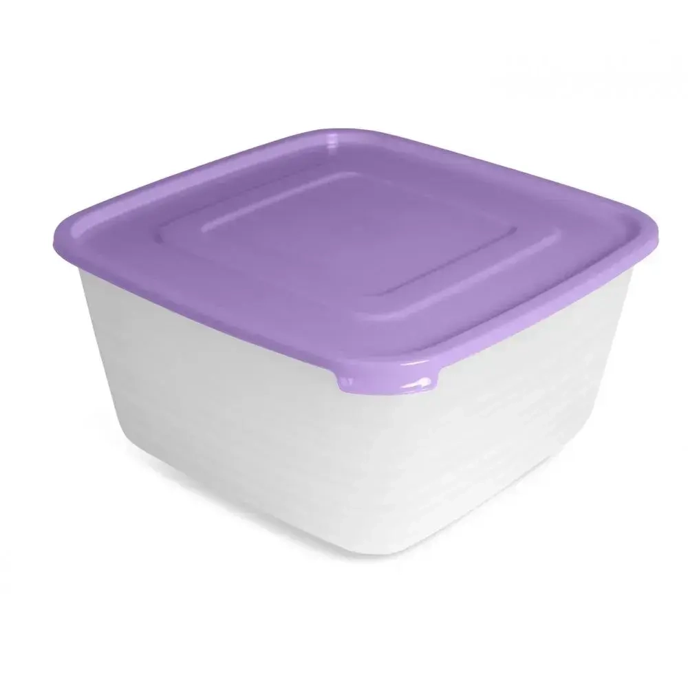 Контейнер для продуктов квадратный (СВЧ) Унико набор 0,45л, 0,9л, 1,4л, (комплект 12 шт)