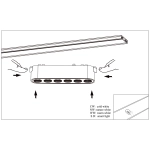 13002-9.3-001UR magnetic LED6W BK Reluce, LED