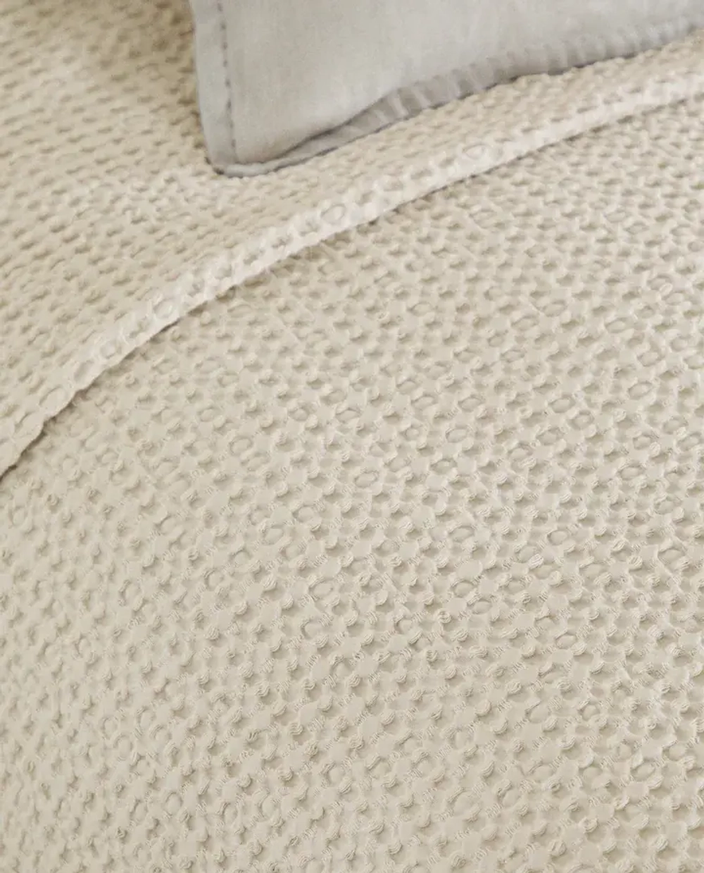 ZARA HOME ВАФЕЛЬНОЕ ПОКРЫВАЛО, СЕРЫЙ
