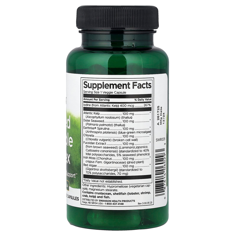 Swanson Vitamins, овощной комплекс с морскими водорослями, 60 вегетарианских капсул