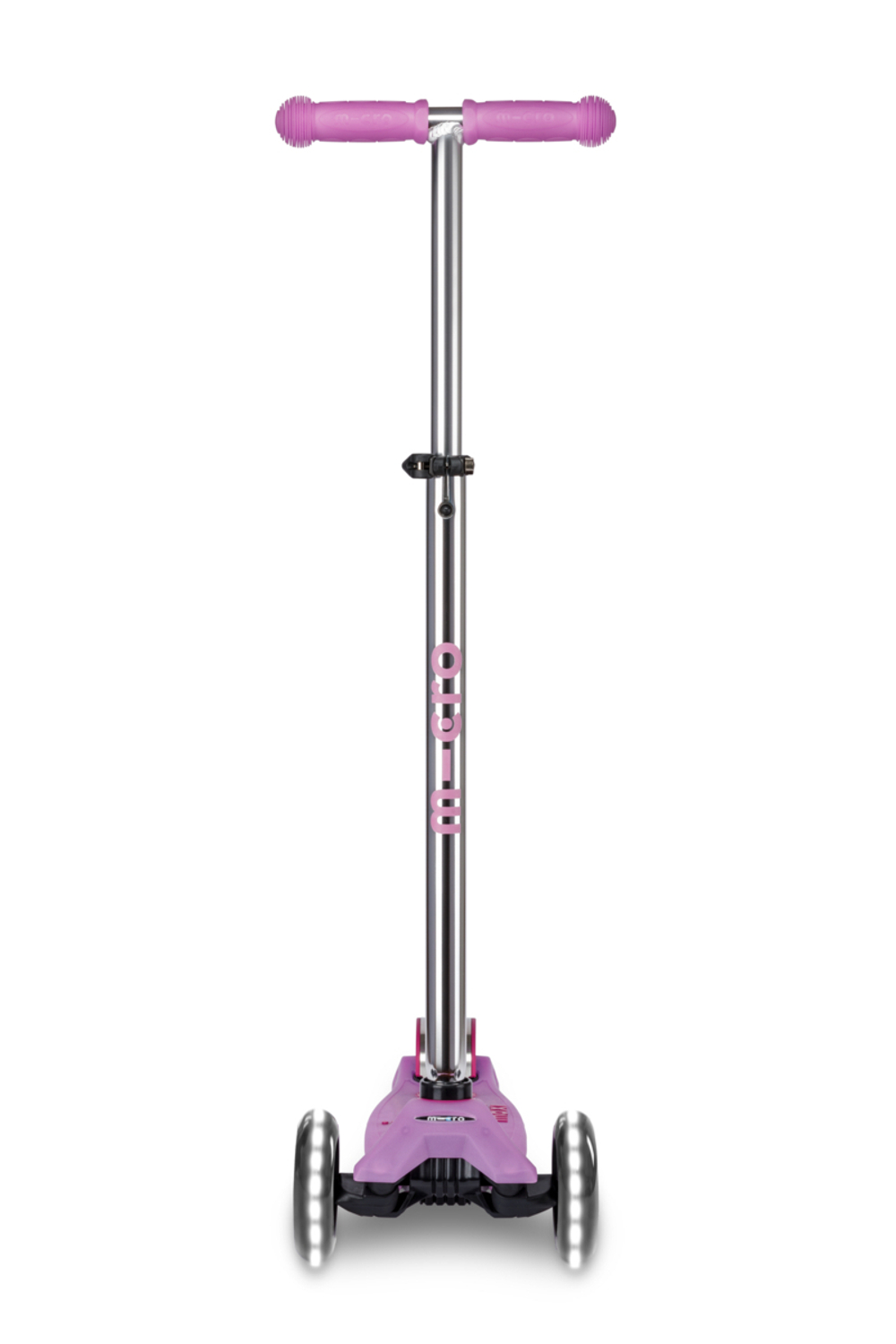 Самокат Maxi Micro Deluxe Glow Plus (светящийся) LED яркий сиреневый
