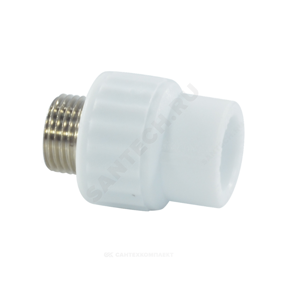 Муфта PP-R комбинированная белая Дн 20х3/4" НР VALFEX 10130120