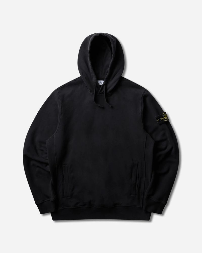 Худи Stone Island Brushed Organic Cotton Fleece Black