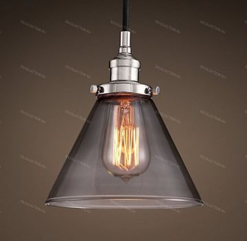 replica  20TH C. FACTORY FILAMENT SMOKE GLASS FUNNEL Restoration Hardware