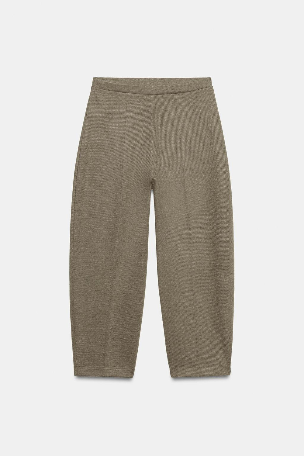 ZARA МЯГКИЕ БРЮКИ CARROT FIT, КОРИЧНЕВЫЙ МЕЛАНЖ