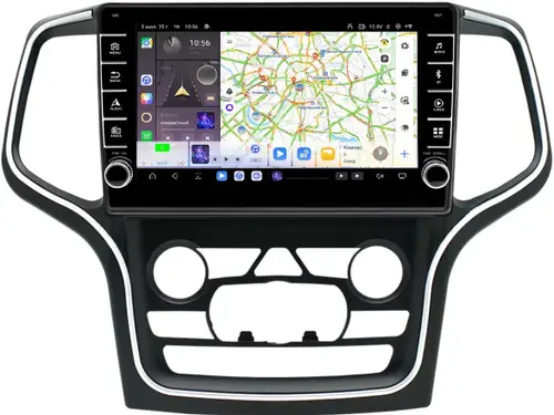 Магнитола для Jeep Grand Cherokee WK2 2013-2021 (взамен 8.4" экрана) - Kuberg EW-1076-2 (кнопки и крутилки) Android 13, Быстрая, CarPlay, 4G SIM-слот