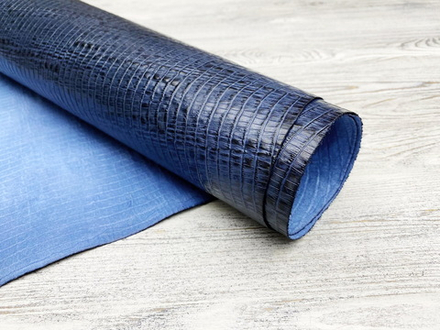 Крокодил цв. Синий / Crocco Antique Blue, толщ. 0,8-1,0 мм, натуральная кожа