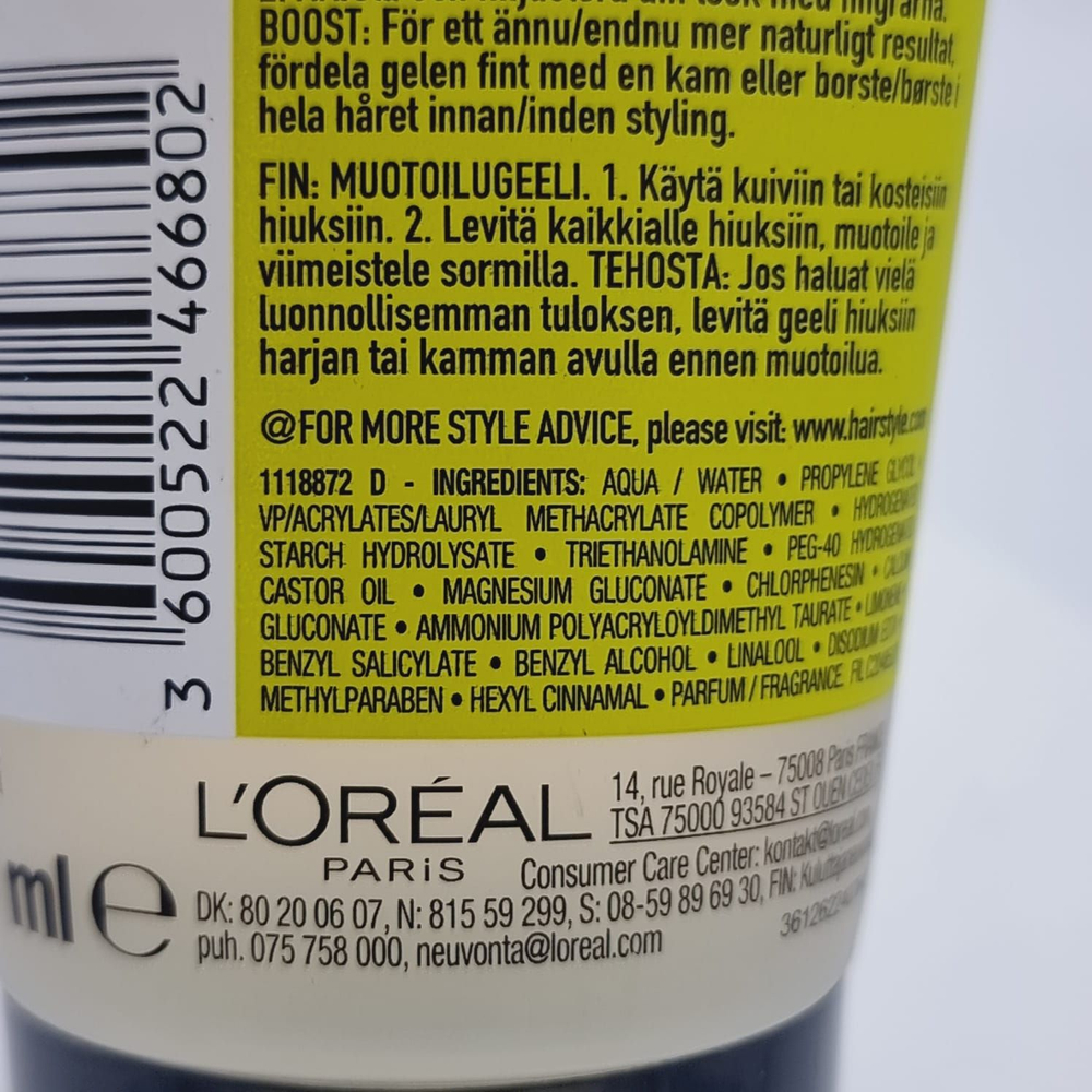 Гель для укладки Studio Line Mineral & Control 24h невидимый, сверхсильной фиксации 8/10, 150 мл (Франция)