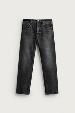 ZARA X AARON LEVIN ДЖИНСЫ STRAIGHT FIT, ЧЕРНЫЙ