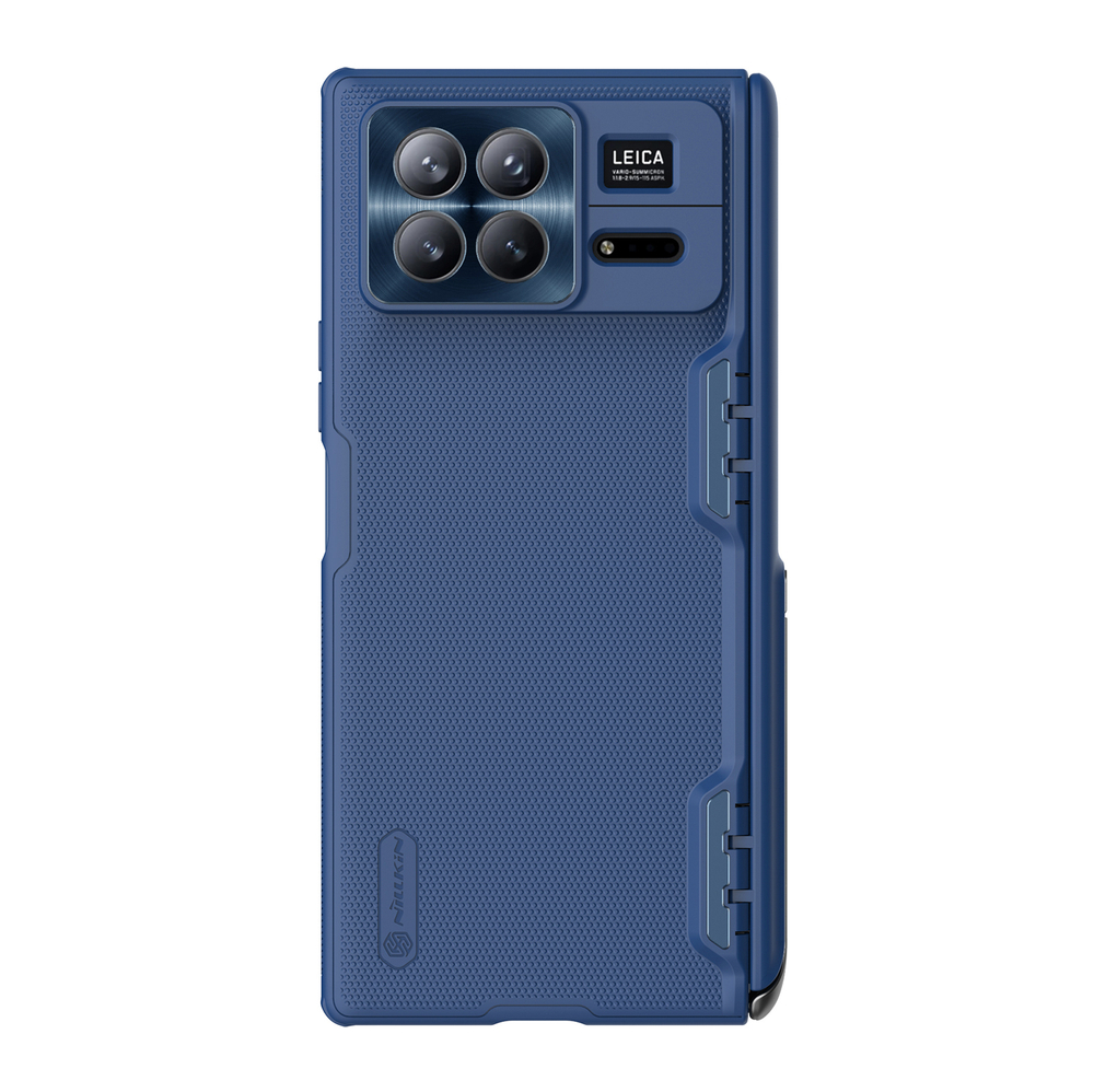 Чехол синего цвета на Xiaomi Mix Fold 3 от Nillkin, серия Super Frosted Shield Fold-Bracket Version, версия с подставкой