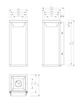 Настенный уличный светильник 5W 3000K 4386-1W черный Tom Favourite