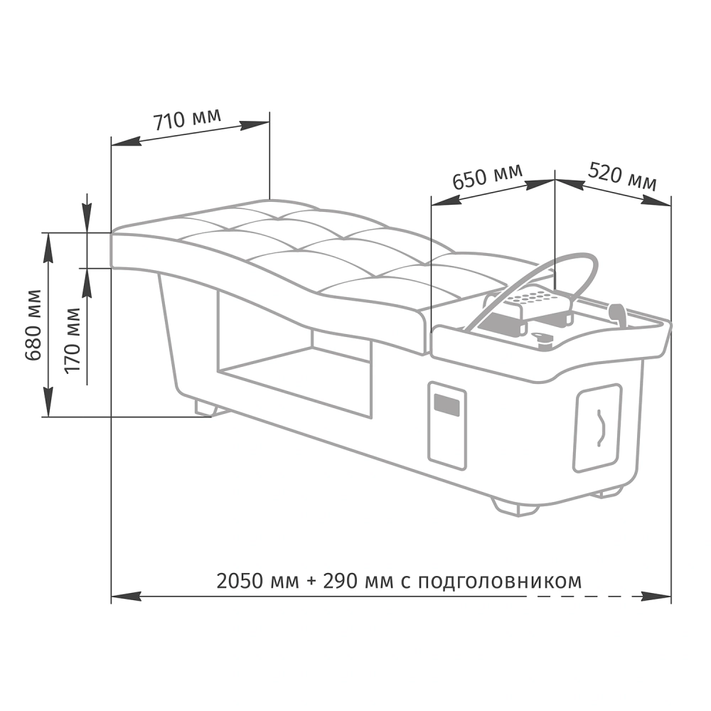 Кушетка для head-spa МД-620