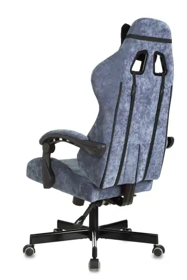 Кресло игровое Knight Terminator синий Light-27 крестов. металл