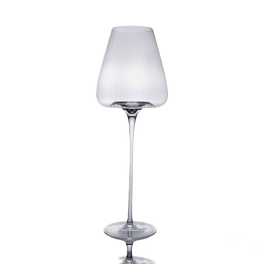 Бокал для вина 380 мл "Zie Optical" d 7,9/5,5 см h24 см оптические грани P.L. - BarWare [6]