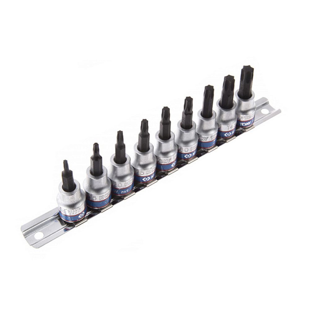 KING TONY (3109PR8) Набор торцевых насадок 3/8", TORX, Т10-Т50, 9 предметов