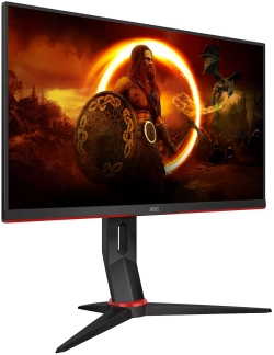 Монитор AOC 23.8" 24G2SU Black-Red с поворотом экрана