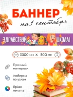 Баннер на 1 сентября "Здравствуй школа"