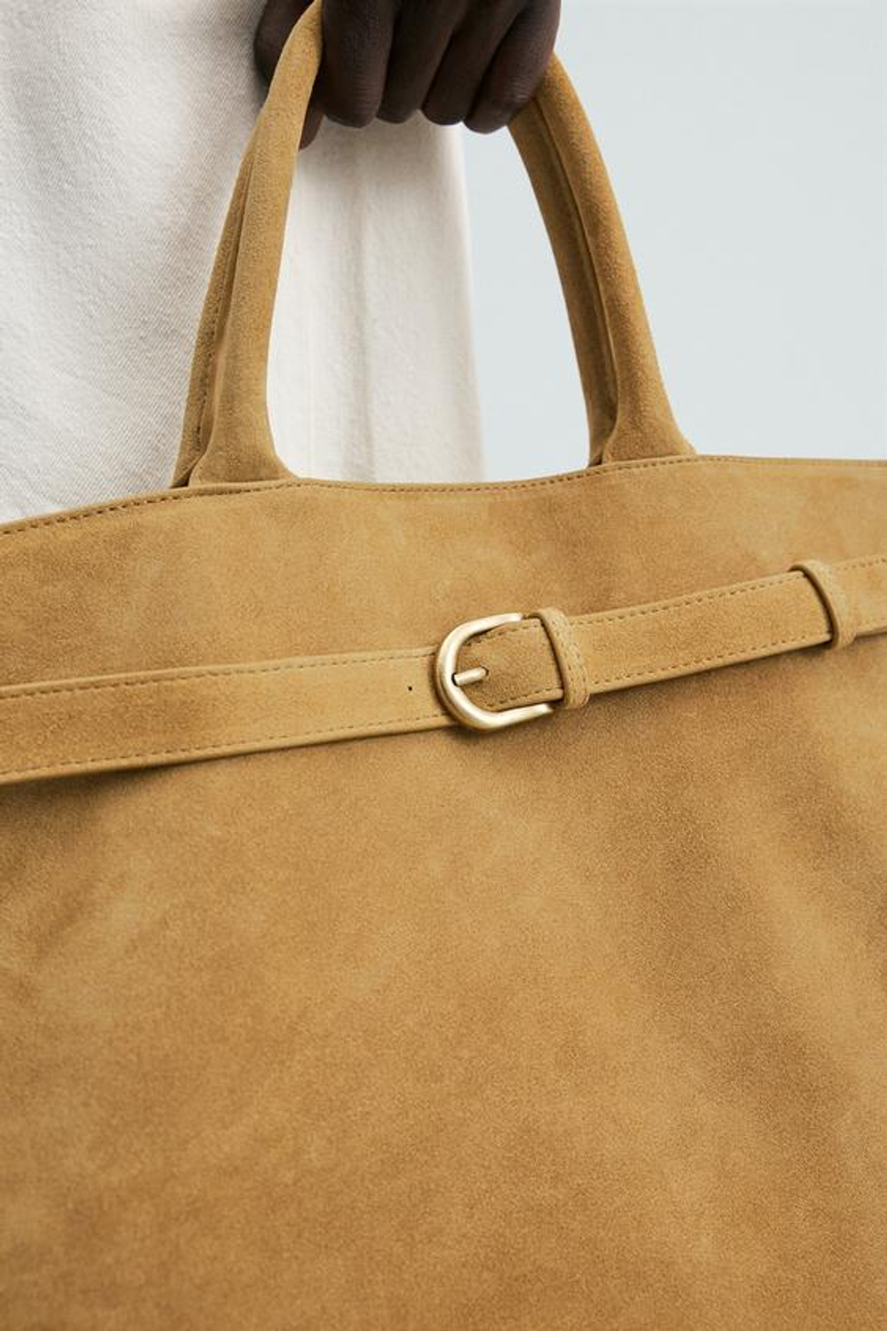 ZARA КОЖАНАЯ СУМКА С РЕМНЕМ, КАРАМЕЛЬНО-КОРИЧНЕВЫЙ