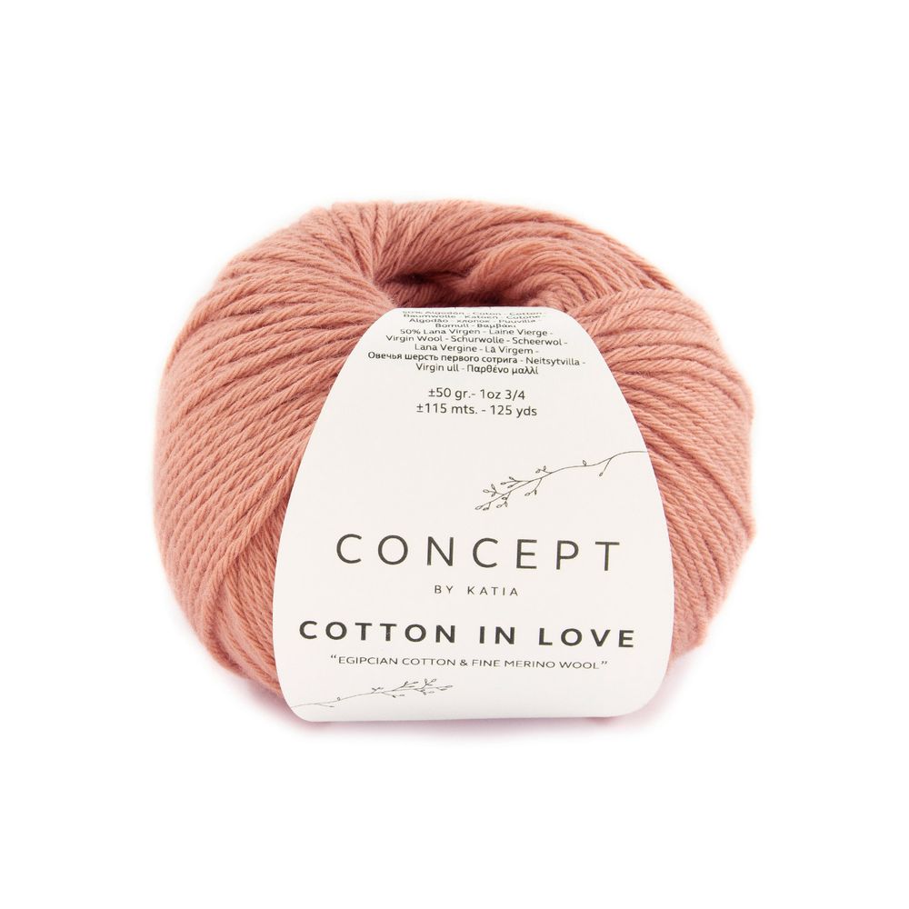 Пряжа Katia (Катя) Cotton in Love / уп.10 мот. по 50 г, 115 м, 7 Пряжа Katia (Катя) Cotton in Love / уп.10 мот. по 50 г, 115 м, 7
