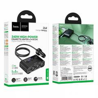 Hoco Z64 Anshun 240W авто зарядное устройство с дисплеем 3-в-1 (2C2A) (black)