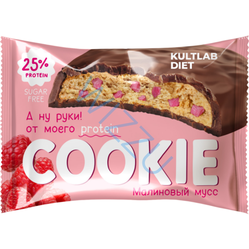 Малиновый мусс Kultlab Diet Protein Cookie, 40 гр