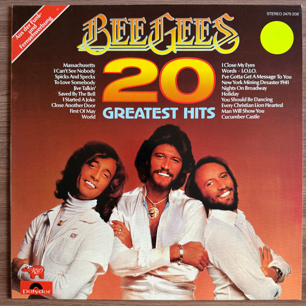 Bee Gees ‎– 20 Greatest Hits (Скандинавия 1978г.)