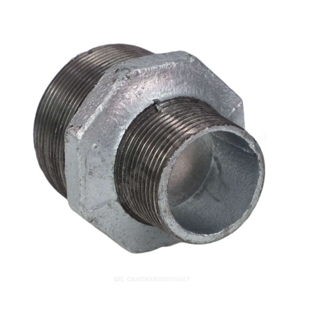 Ниппель переходной чугун оц Ду 32х15 (1 1/4"х1/2") НР Fittex PLUS
