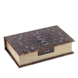 GAEM Шкатулка-книга с кодовым замком, L17,5 W7 H27 см