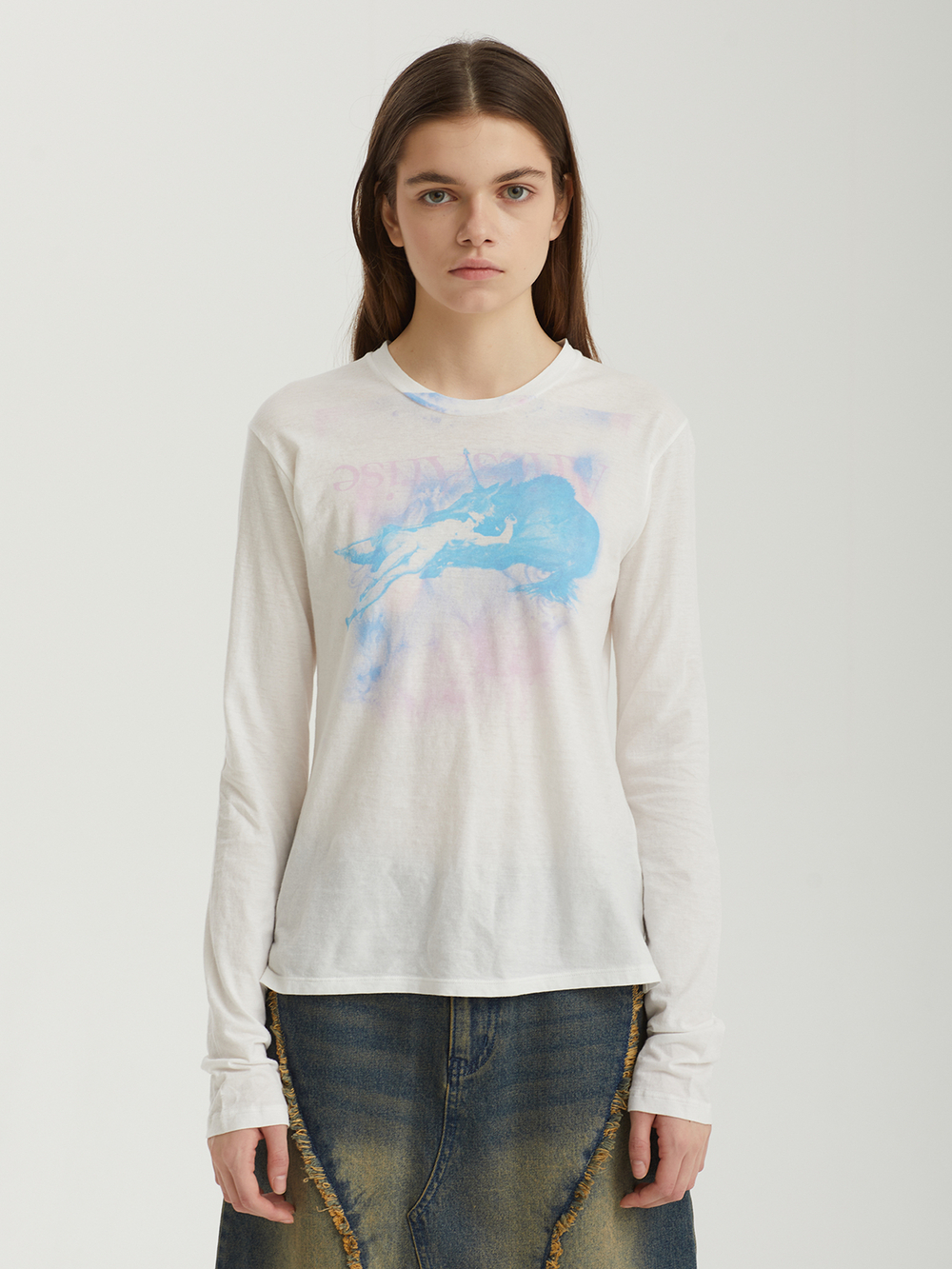 Женский Лонгслив Necro Unicorn Slim