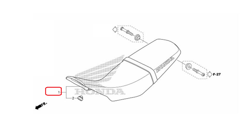 77200-KZZ-900ZC. SEAT ASSY., DOUBLE *TYPE2* (TYPE2 ) (GRAY). OEM Seat Honda CRF250L-M-Rally