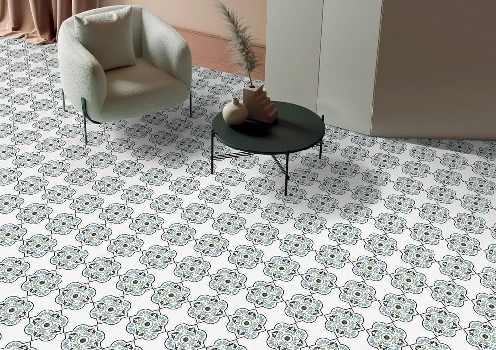 Ennface Pattern Kaleidoscope Blue 22x25