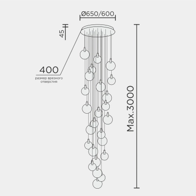 Подвесная люстра MODELUX ML.88988.25 GD