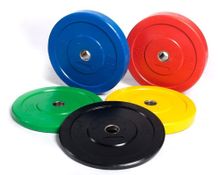 Диск для штанги каучуковый, цветной D51 мм PROFI-FIT 10 кг
