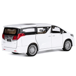 Модель 1:29 Toyota Alphard, белый, откр. передние и боковые, багажник, свет, звук
