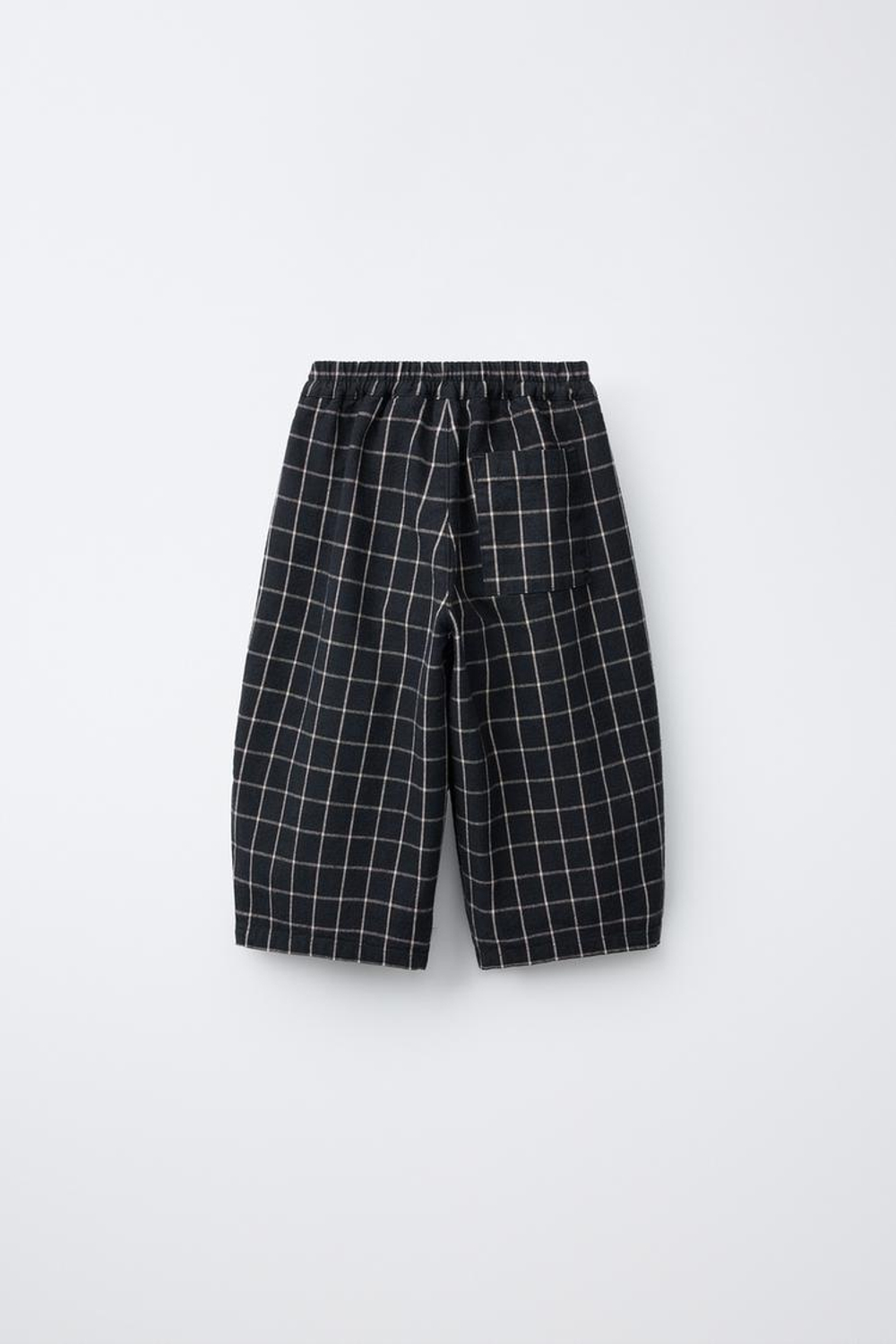 ZARA БРЮКИ COMFY BALLOON В КЛЕТКУ, АНТРАЦИТОВО-СЕРЫЙ