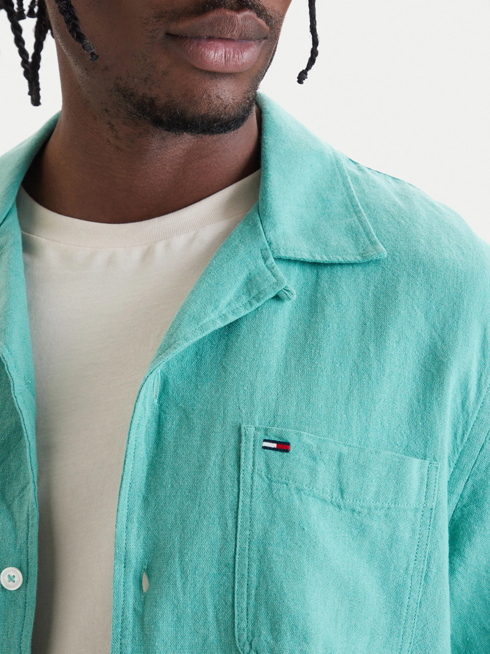 Рубашка мужская TOMMY JEANS TJM REG LINEN BLEND