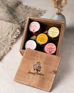 Подарочный набор с крем-мёдом HoneyForYou "ASSORTI WOOD BOX"