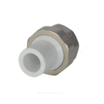 Муфта трубная PP-R комбинированная разъемная белая Дн 32х3/4" Ру25 наруж пайка/ВР VALFEX 10157220