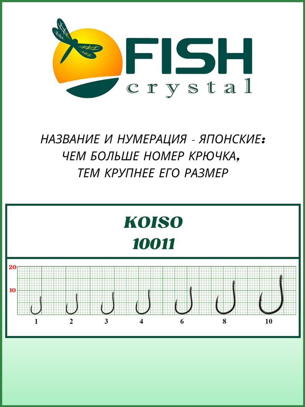 Крючок рыболовный KOISO 10011 с ушком №2