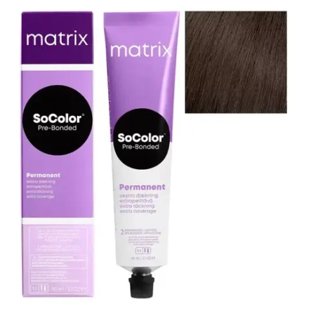 Matrix SoColor Pre-Bonded Крем-краска для седых волос 504N Шатен натуральный, 90мл
