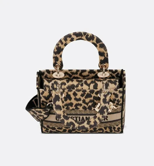 Сумка Dior Lady D-lite, модель среднего формата, женская, бежевый