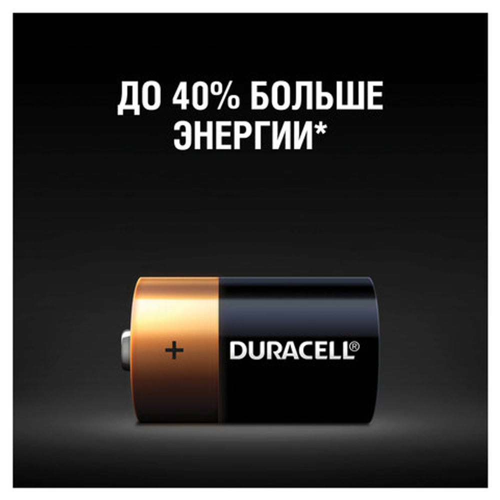 Батарейки КОМПЛЕКТ 2шт, DURACELL Basic ОРИГИНАЛ, D (LR20, 13А), алкалиновые, блистер